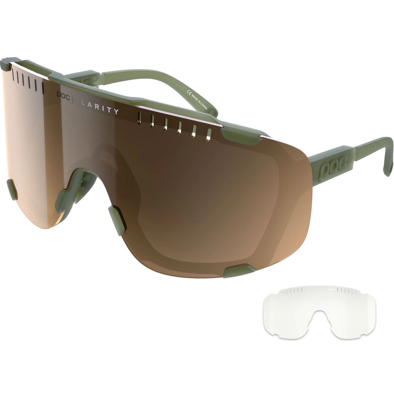 POC Devour Epidote Green Translucent/brown/silver Mirror 3 POC Devour Epidote Green Translucent/brown/silver Mirror