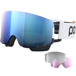 POC Nexal Mid Clarity Comp+ Hydrogen White/uranium Black/spektris Blue + 2 Lenti Di Riserva