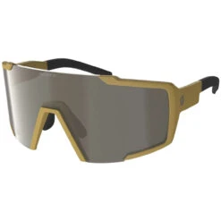 Scott Shield Compact Sunglasses Marble Gold/bronze Chrome