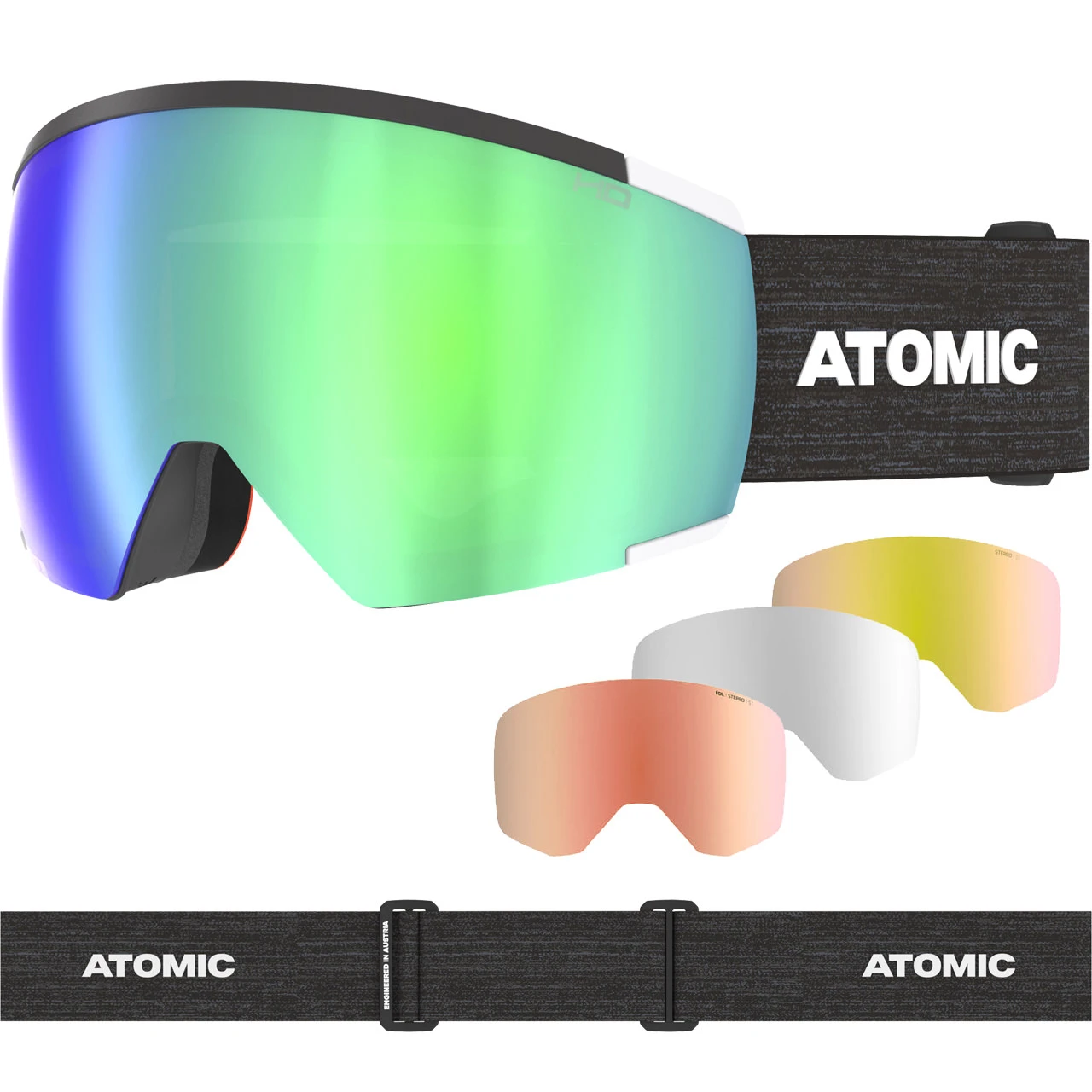 Atomic Redster WC HD Black + 3 Lenti Di Riserva 3 Atomic Redster WC HD Black + 3 Lenti Di Riserva